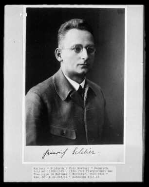 Heinrich Schlier (1900-1935), 1930-1935 Privatdozent der Theologie in Marburg