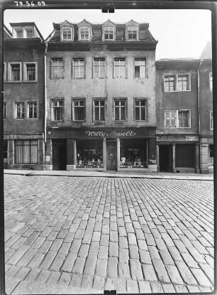 Meißen, Burgstraße 24. Wohnhaus mit Laden (18. Jh). Straßenfront