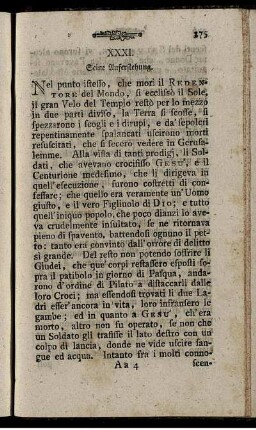 XXXI. Seine Auferstehung. - XL. Arbeiten und Drangsalen des heiligen Paulus.