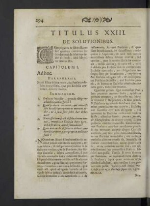 Titulus XXIII. - XXVII.