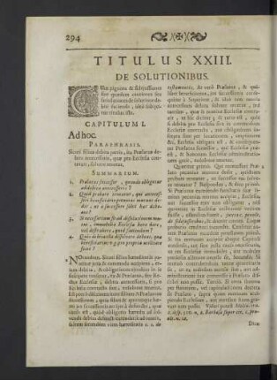 Titulus XXIII. - XXVII.