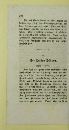7. Die Graefinn Duebarry