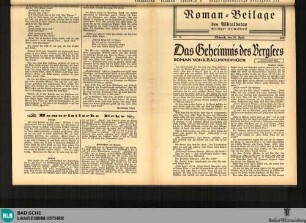 Der Albtalbote : Ettlinger Heimatblatt ; Mittelbadischer Kurier ; Badischer Landsmann, Roman-Beilage