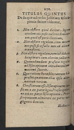 Titulus quintus.