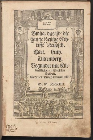 Biblia, das ist, die gantze Heilige Schrifft Deudsch, [1]