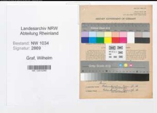 Entnazifizierung Wilhelm Graf , geb. 04.07.1890 (Oberstleutnant)