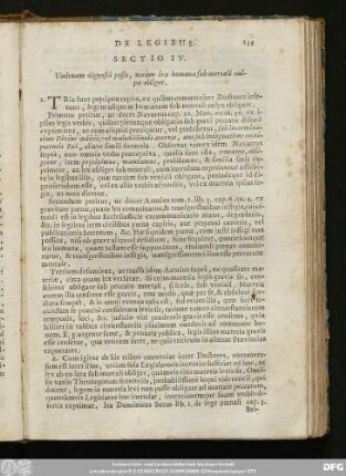 Sectio IV. Undenam dignosci possit, utrùm lex humana sub mortali culpa obliget.
