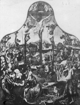 Cornelis Engelbrechtsen (1462-1527), Kreuzigung, Mitteltafel, Kreuzigungs-Triptychon, Leiden, Museum De Lakenhal