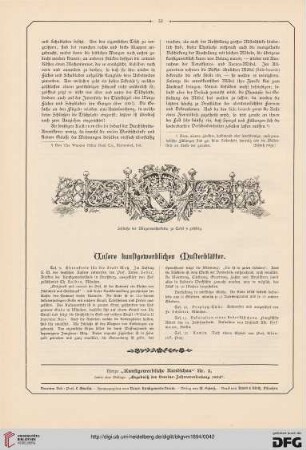 Unsere kunstgeschichtlichen Musterblätter