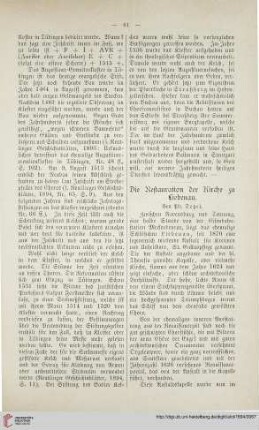12: Die Restauration der Kirche zur Liebenau