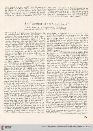 Physiognomik in der Gartenkunst