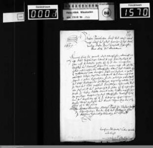 Weihnachts- und Neujahrsschreiben 1674/1675