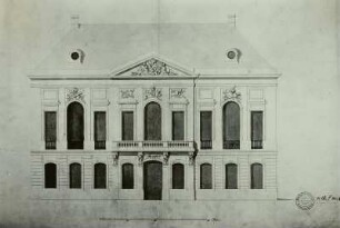 Kurländer Palais : Kurländer Palais, Aufriss der Vorderfront