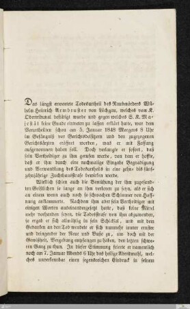 Beschreibung der Hinrichtung