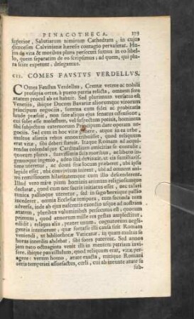 CII. Comes Faustus Verdellus.