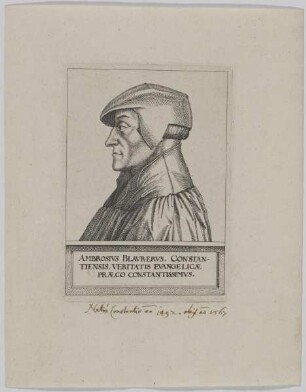 Bildnis des Ambrosius Blaurerus