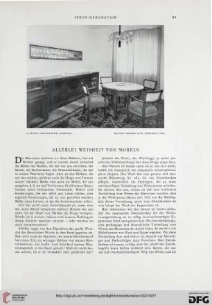 48: Allerlei Weisheit von Möbeln