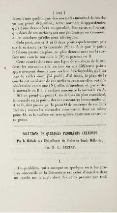 Solutions de quelques problèmes célèbre.