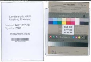 Entnazifizierung Rene Wetterholm , geb. 07.01.1898 (Firmeninhaber)