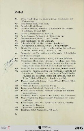 Möbel (Nr. 931-972)