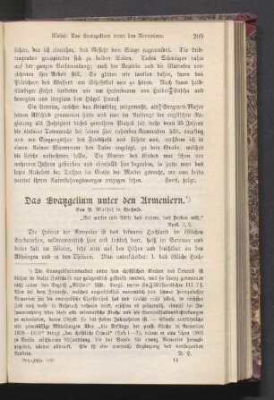 Das Evangelium unter den Armeniern