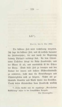 LII. [Die Guizot'sche Korruption]