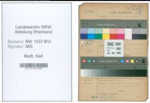 Entnazifizierung Karl Muth , geb. 14.10.1895 (Haendler)