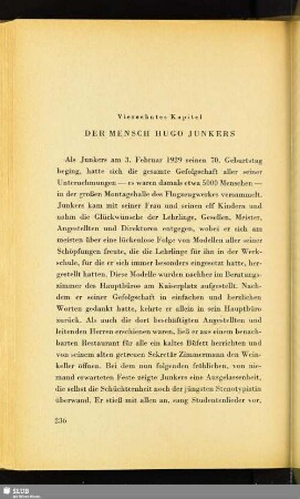 Vierzehntes Kapitel: Der Mensch Hugo Junkers