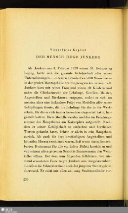 Vierzehntes Kapitel: Der Mensch Hugo Junkers