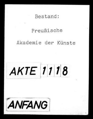 Meisterateliers und Meisterschulen, Vorschläge zur Wiederbesetzung freier Stellen und allgemeine Angelegenheiten