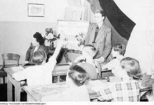 Schulbegehung, öffentlicher Unterricht, Mai 1950