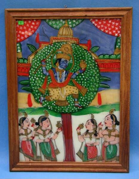 God Krishna and shepherdesses