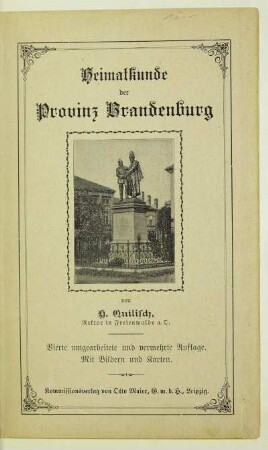 Heimatkunde der Provinz Brandenburg