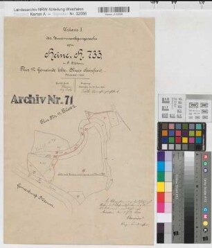 Elte (Rheine), Rheine r.d.Ems (Rheine), Zusammenlegung Heine, Urkarte I Elte Flur 12