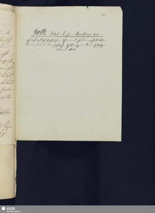 Nr. 101. Goltz, Joachim Rüdiger von der