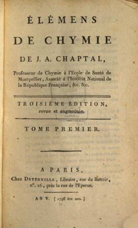 Élémens De Chymie, 1