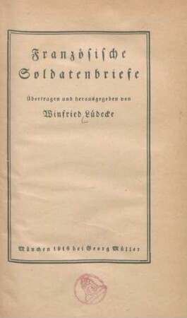 Französische Soldatenbriefe