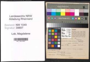 Entnazifizierung Magdalene Lob , geb. 03.09.1891 (Lehrerin)
