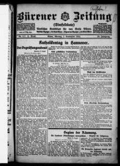 Bürener Zeitung. 1896-1935