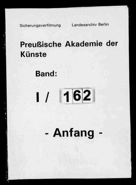 Verein Villa Romana | Digitalisierung: Archiv der Akademie der Künste