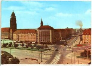 Dresden. Pirnaischer Platz und Thälmann - Straße