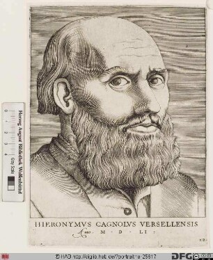 Bildnis Girolamo Cagnolo (lat. Hieronymus Cagnolus)