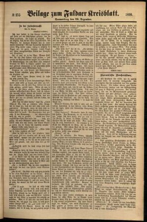 Zweite Ausgabe vom Donnerstag, den 28. Dezember 1899.
