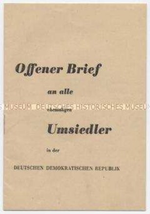 Sonderdruck des Amtes für Information zur Problematik der Umsiedler