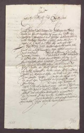 Gültbrief des Georg Staib und seiner Frau Annamaria von Dietlingen gegen die Stiftsverwaltung zu Pforzheim