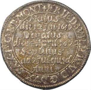 1/24 Taler - auf Tod von Herzog Friedrich Wilhelm III.