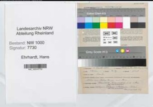 Entnazifizierung Hans Ehrhardt, geb. 03.08.1903 (Justizbeamter)