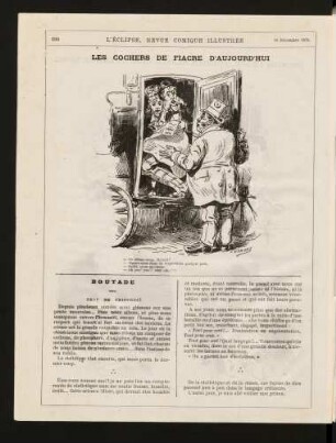 Les cochers de fiagre d'aujourd'hui