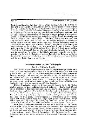 Loewe=Balladen in der Volksschule