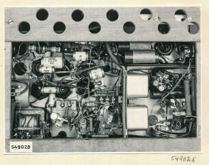 Fernseher, Teilansicht ohne Gehäuse; Foto 1954